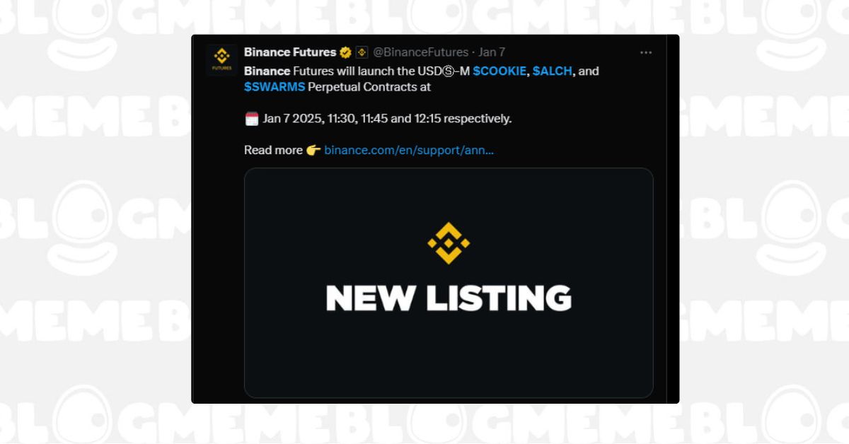 Biến động thị trường Memecoin trên Solana Tuần 2-1/2025 3 Binance Niêm Yết Memecoin COOKIE, ALCH, SWARMS
