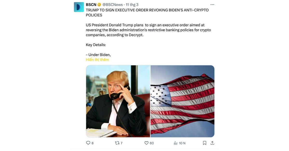 Trump sắp ký sắc lệnh hỗ trợ crypto