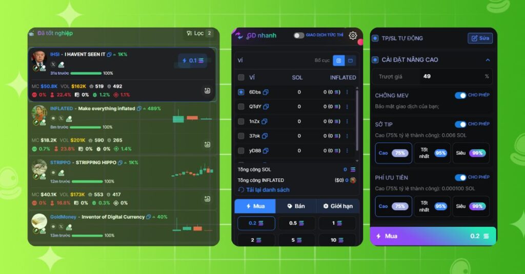 Cách giao dịch meme coin với Meme Zone trên MevX 5 Giao dịch meme coin với Meme Zone