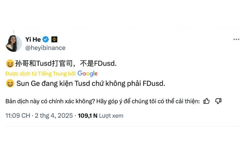 Yi He tweet
