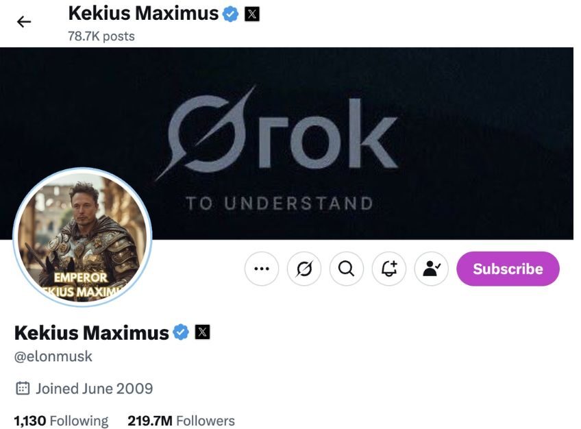 Memecoin KEKIUS tăng vọt sau khi Elon Musk đổi ảnh đại diện 4 Memecoin Kekius 2