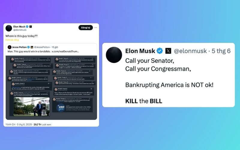 Cuộc đụng độ giữa Elon Musk và Donald Trump: Ai sẽ là người chiến thắng? 3 Bài đăng trên X của Musk