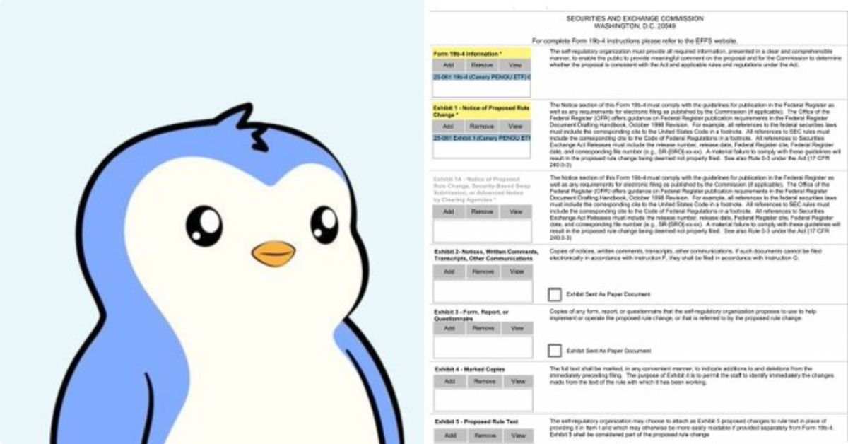 CBOE nộp hồ sơ ETF PENGU - Cơ hội vàng cho đầu tư meme coin 2025 2 ETF Pengu 1