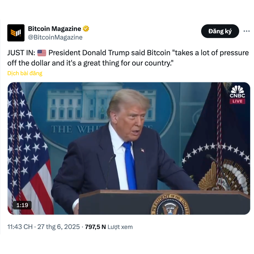 Trump tái khẳng định ủng hộ Bitcoin, cam kết đưa Mỹ dẫn đầu ngành Crypto 2 Trump tái ủng hộ Bitcoin