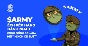 $ARMY: Ếch Xếp Hàng Đánh Nhau, Cộng Đồng Solana Hét “Moon or Bust”